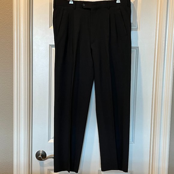 Franco Rossi Men's Black Suit 41R Jacket 35R Pants - Made in Italy - Pure Wool - Picture 7 of 7